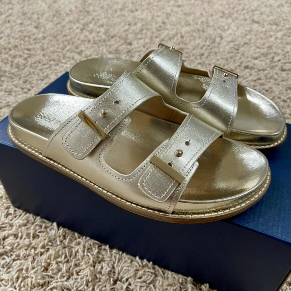 Cole Haan Women's Marisol Footbed Sandals Shoes Gold, Size 8 (New in Box) - Picture 4 of 15